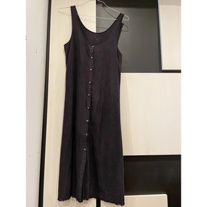 LACAUSA raw silk button-down dress size S